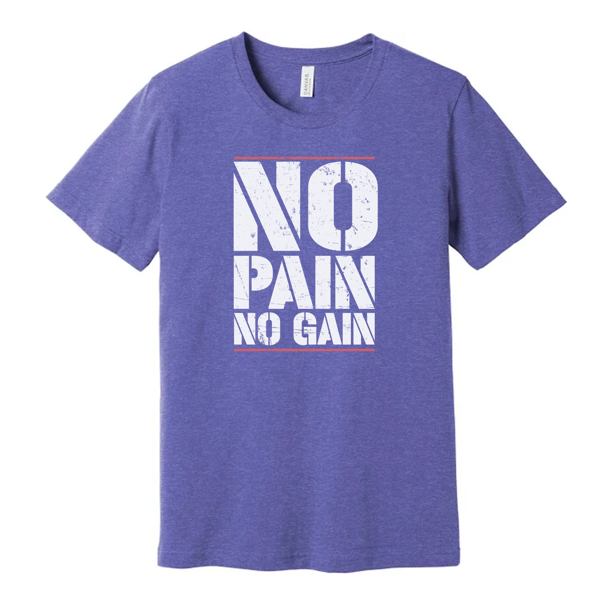 No Pain No Gain Graphic T Shirt Unisex Short Sleeve Workout Tee For Fitness Enthusiasts
