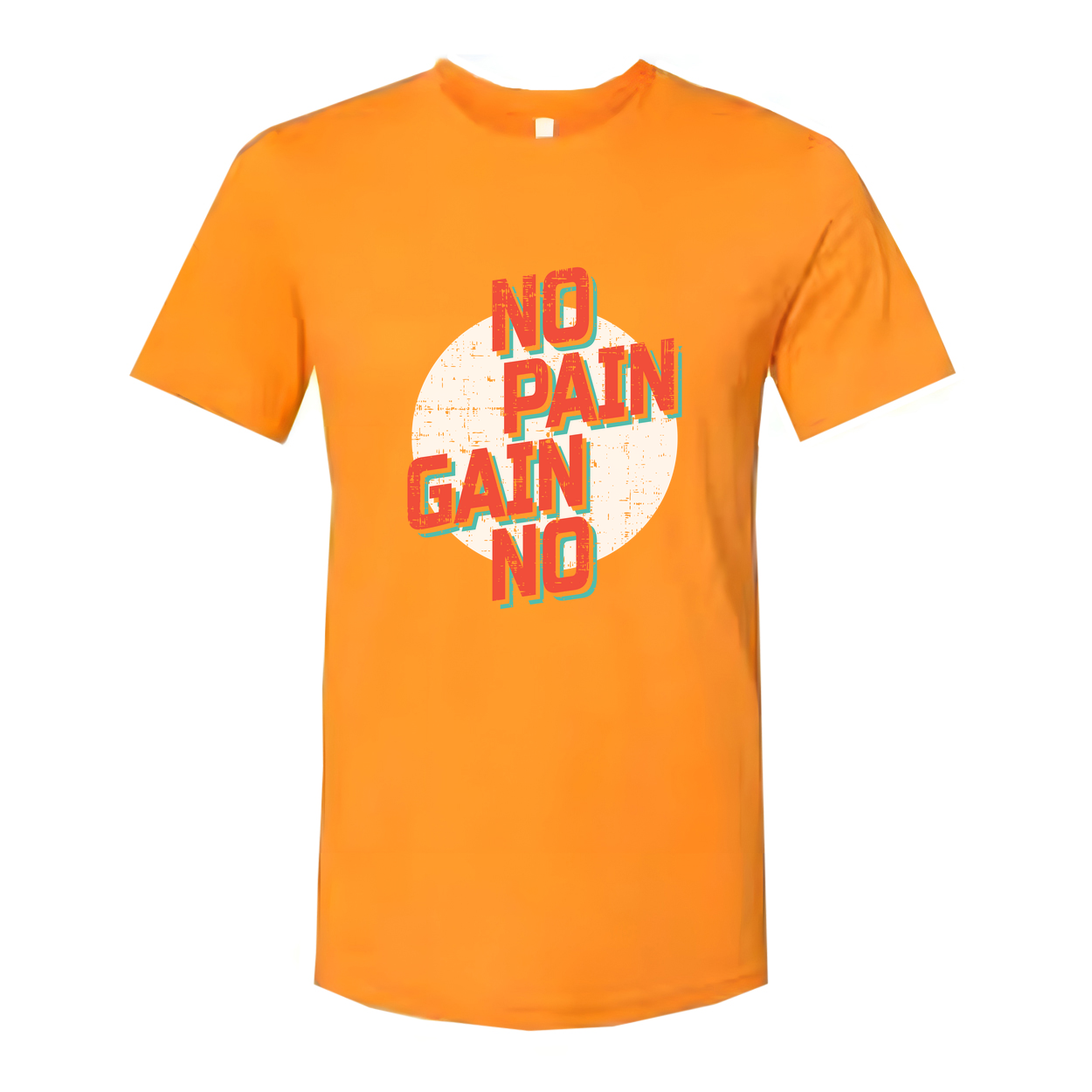 No Pain No Gain Graphic T Shirt Unisex Fitness Tee Made With Breathable Cotton Jersey