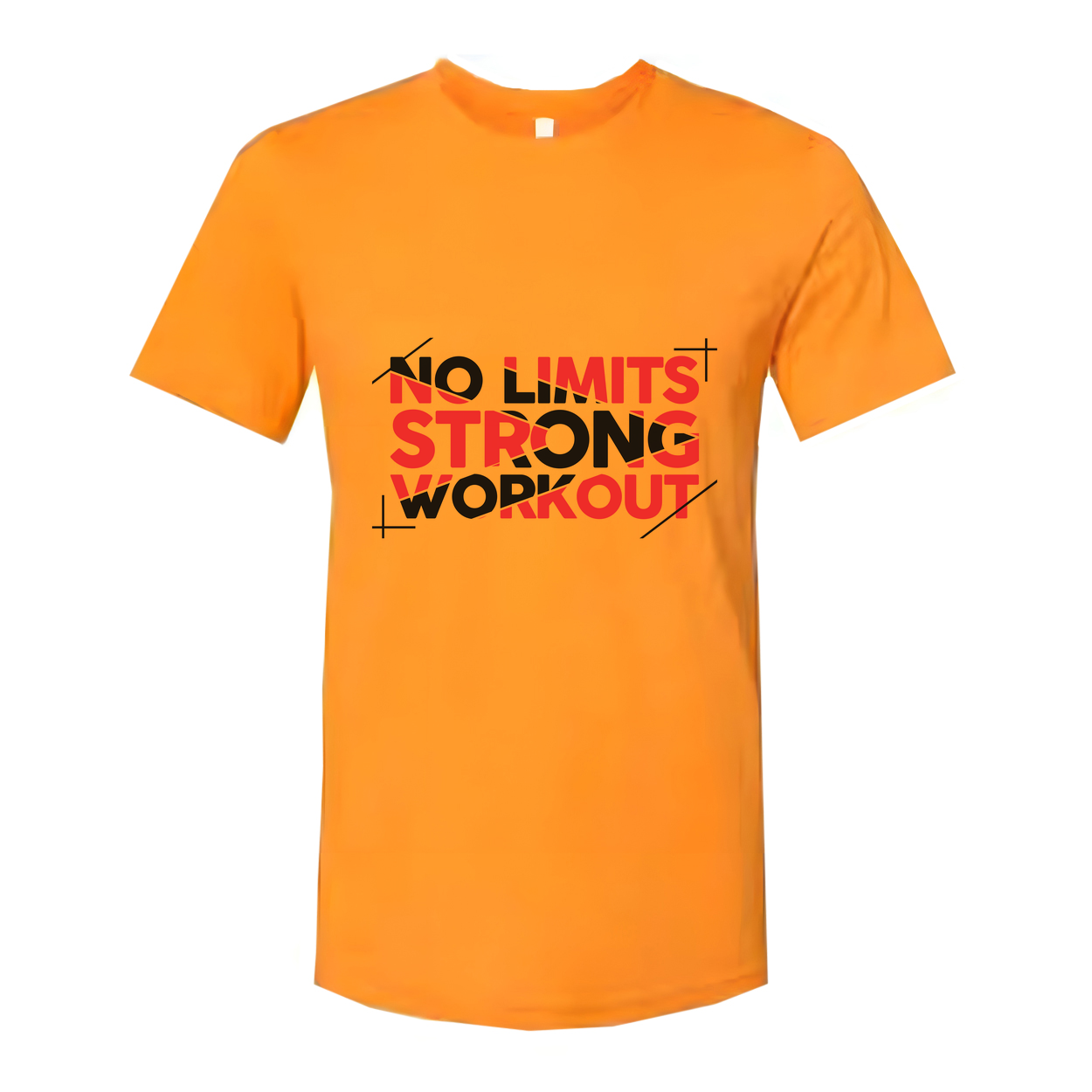 No Limits Strong Workout Graphic Unisex T Shirt White Short Sleeve Cotton Tee For Training