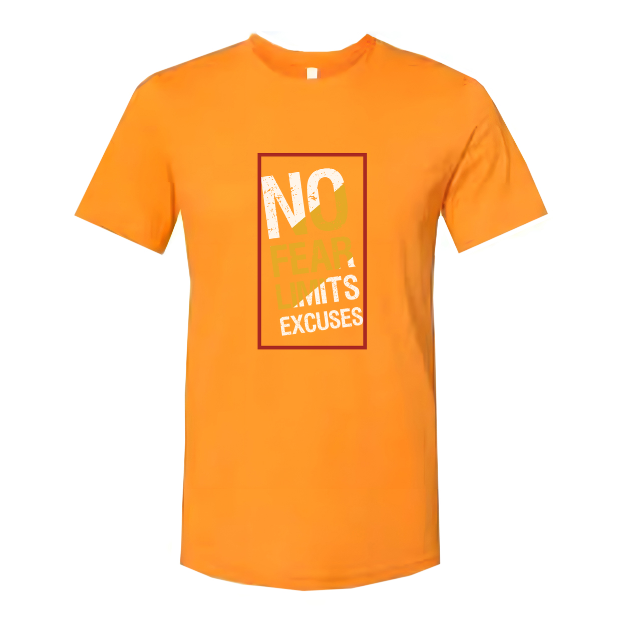 Unisex No Fear Limits Excuses Graphic T Shirt For Workouts And Fitness Apparel Collection
