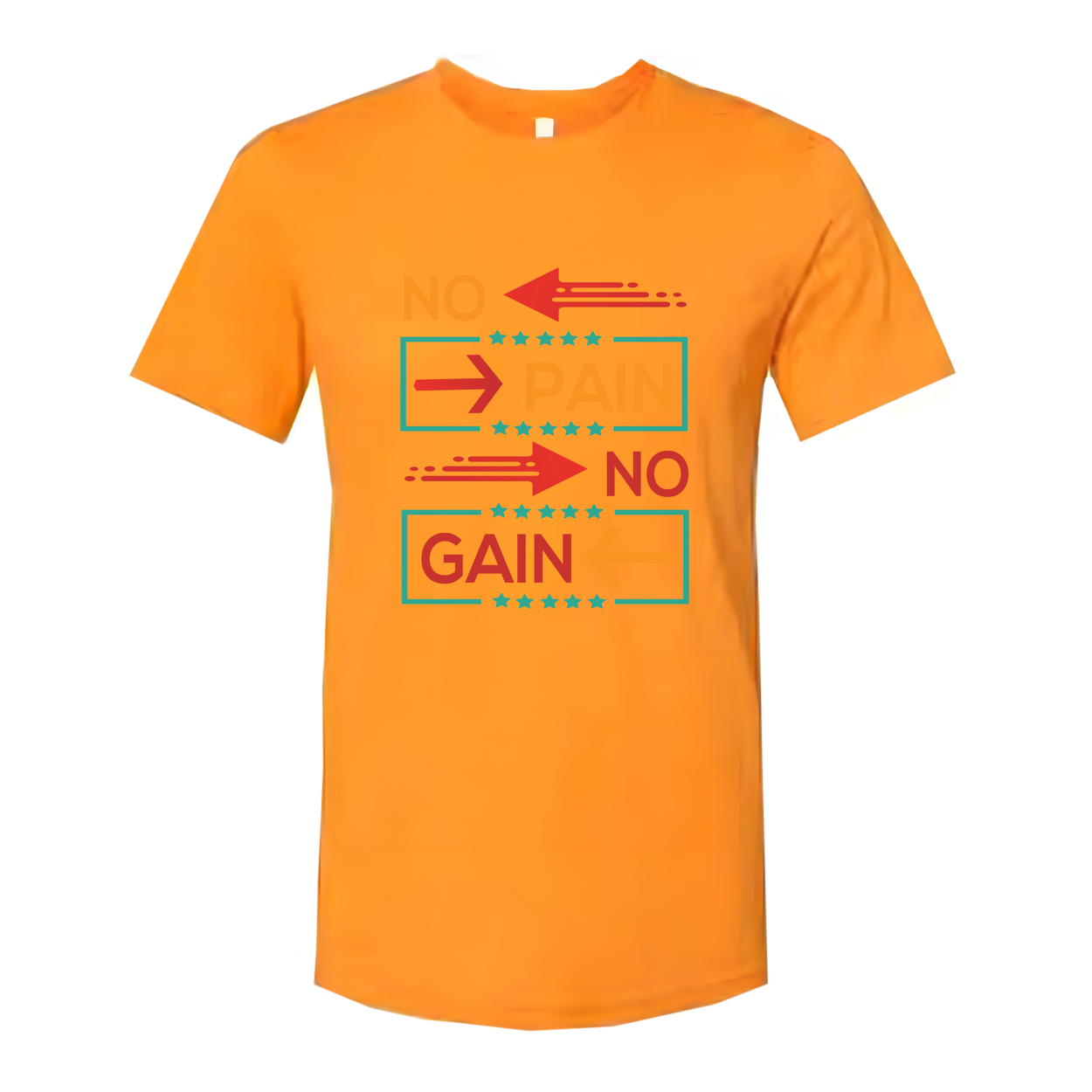 Unisex No Pain No Gain Graphic T Shirt White Short Sleeve Workout Tee For Fitness Enthusiasts