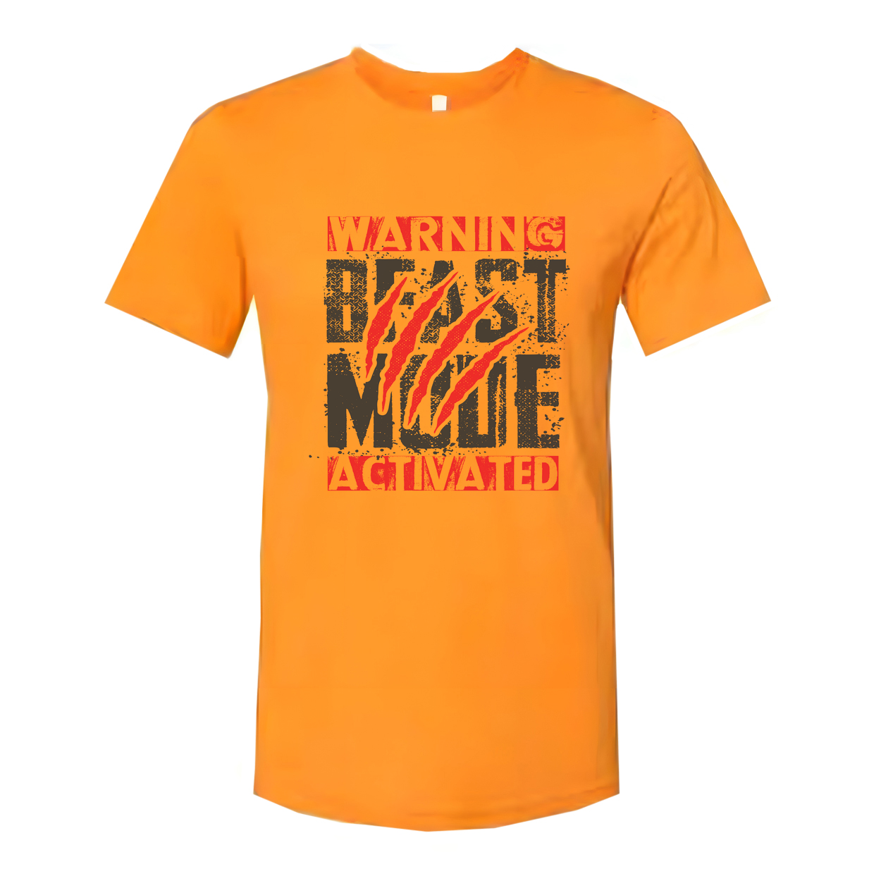 Warning Beast Mode Activated Unisex Graphic T Shirt Short Sleeve Cotton Tee For Men Women