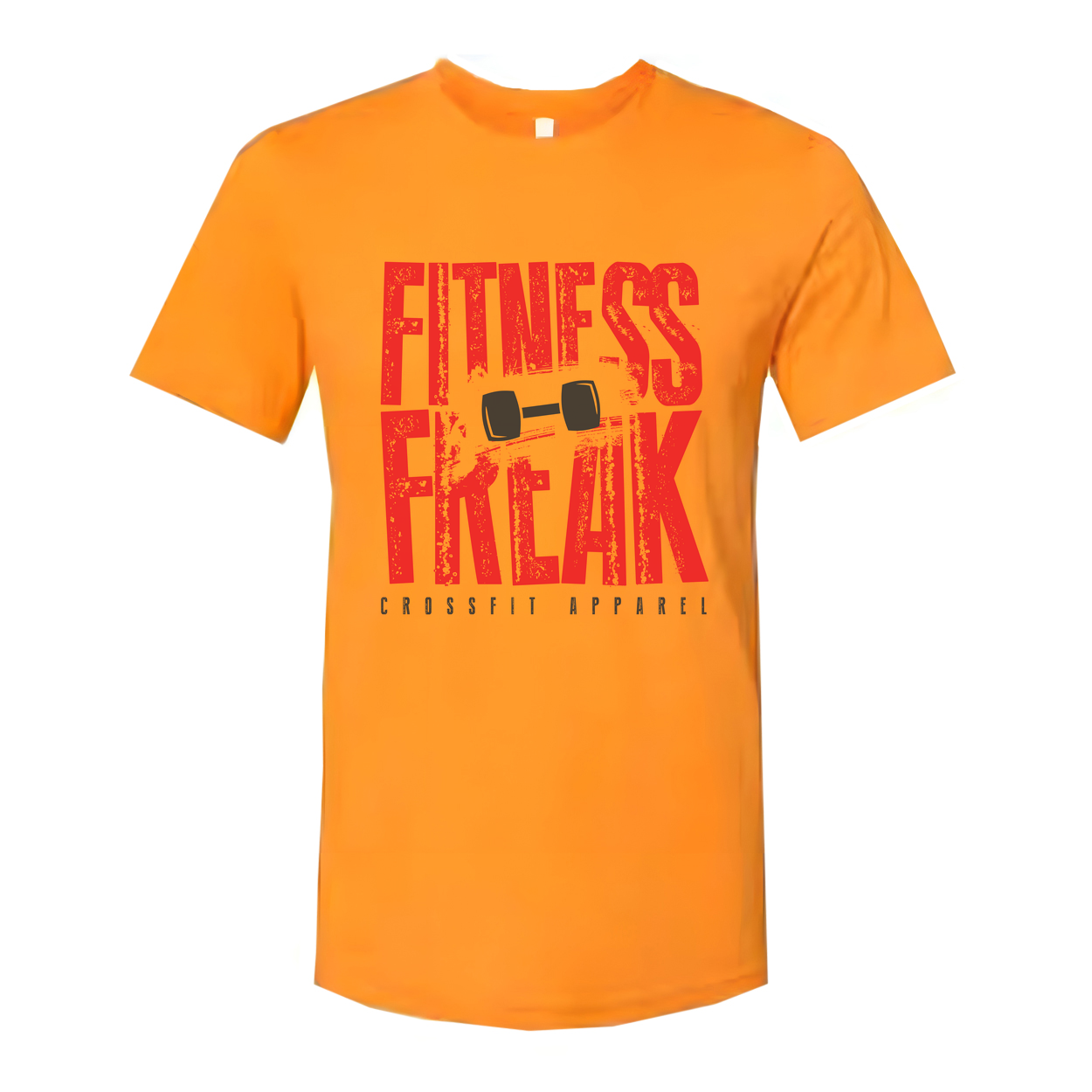 Fitness Freak Unisex Graphic Tee With Barbell Illustration For Crossfit Enthusiasts