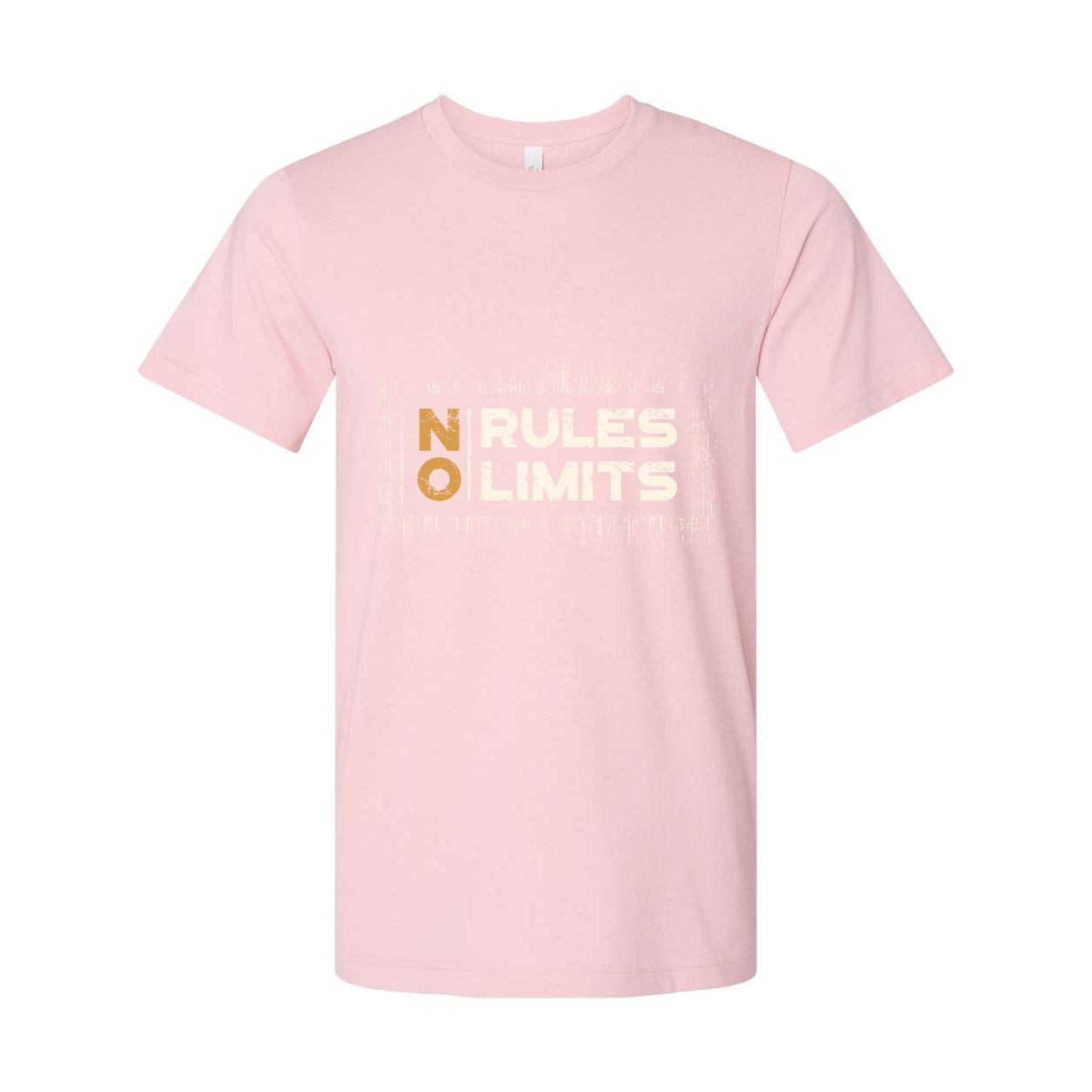 Unisex No Rules No Limits Graphic T Shirt White Short Sleeve Cotton Breathable Tee