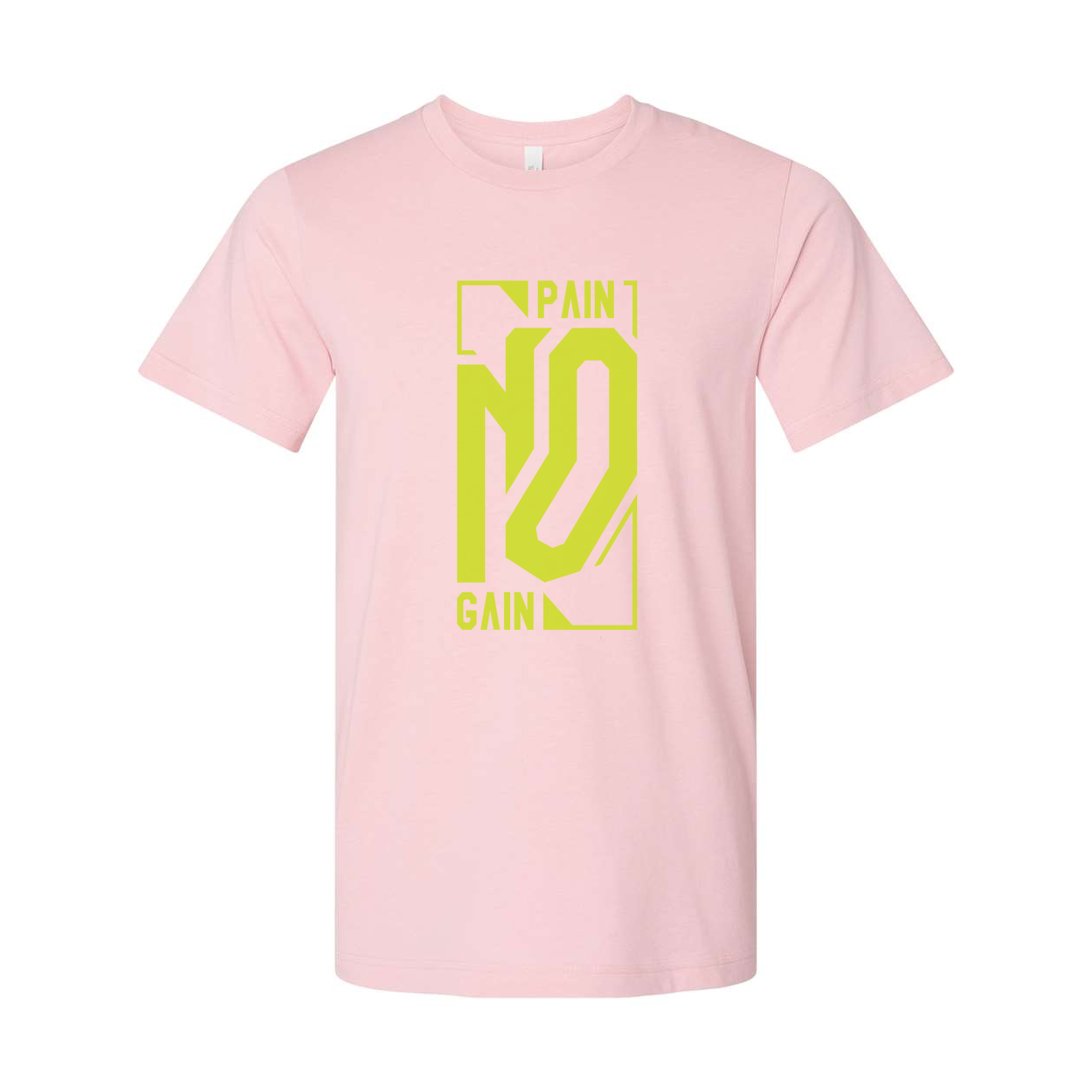 Pain No Gain Graphic T Shirt Unisex White Short Sleeve Cotton Tee For Workout Gear