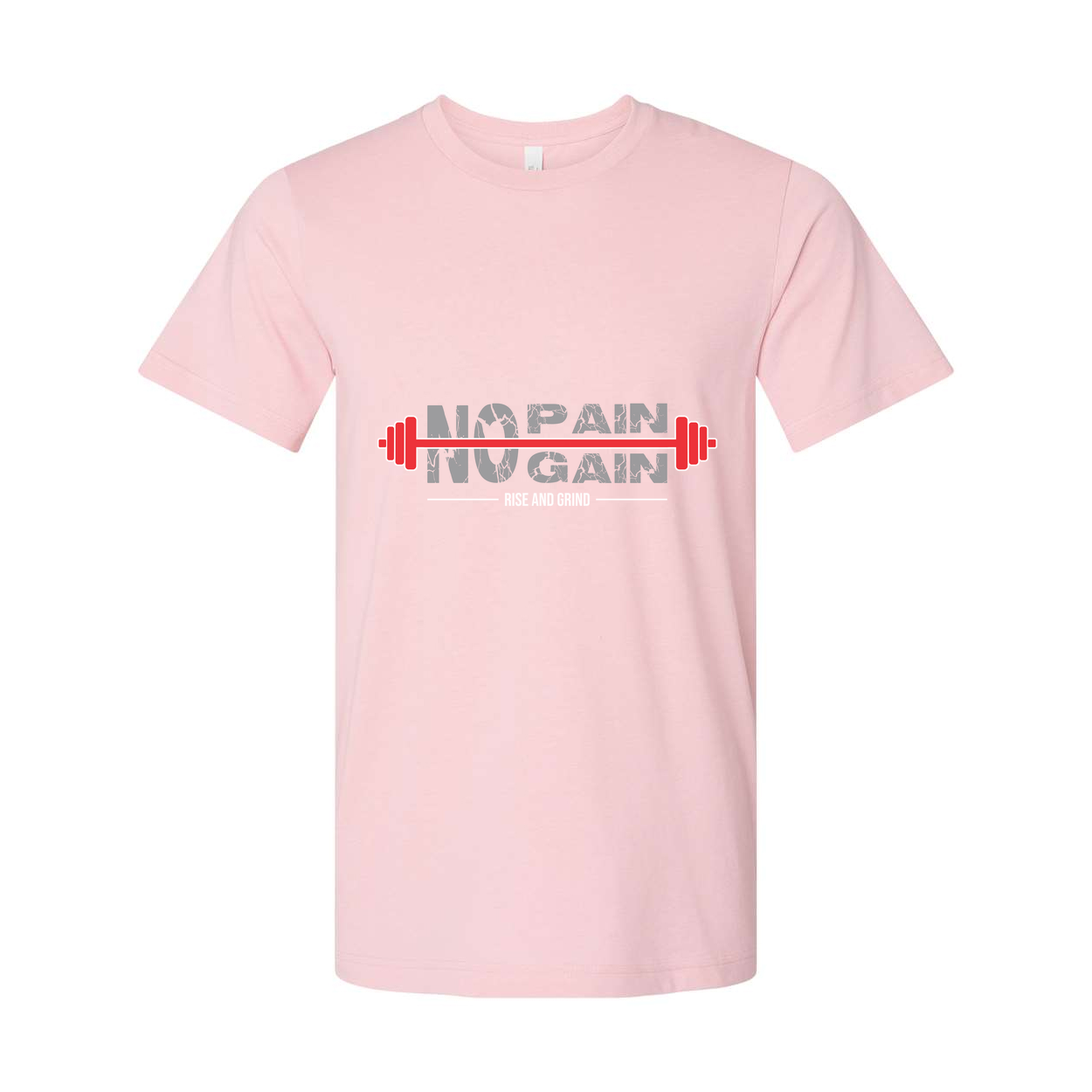 Unisex No Pain No Gain Barbell Graphic T Shirt For Gym And Fitness Enthusiasts Comfortable Cotton Tee