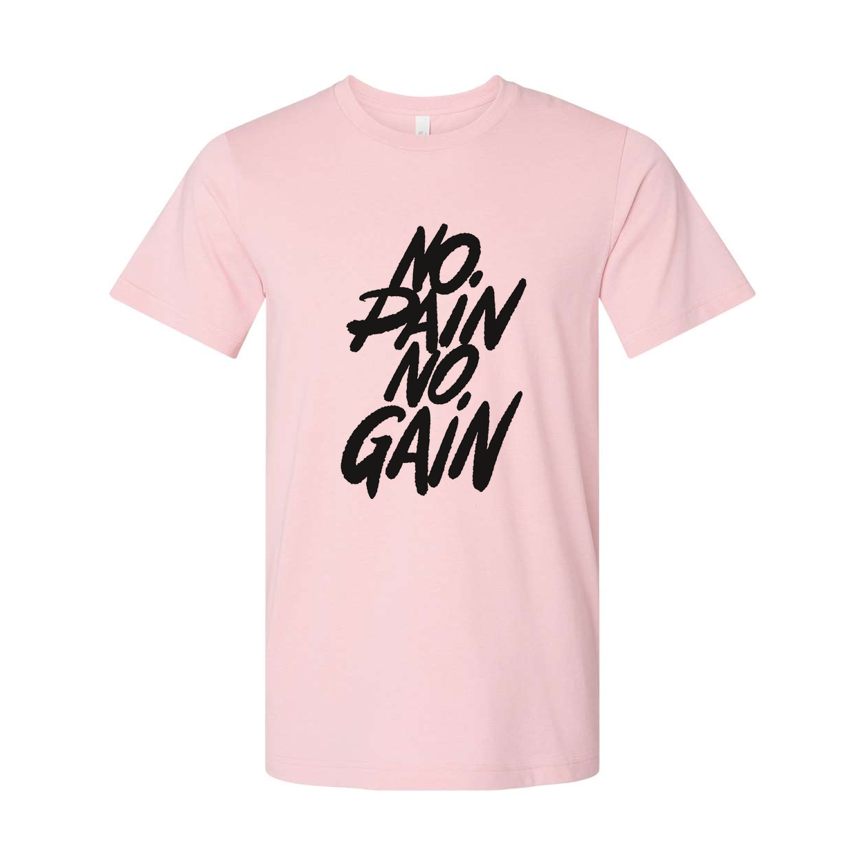 Unisex No Pain No Gain Graphic T Shirt White Short Sleeve Cotton Fitness Tee For Workout