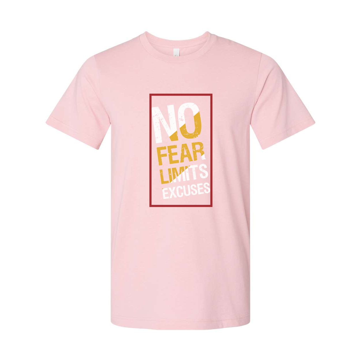 Unisex No Fear Limits Excuses Graphic T Shirt For Workouts And Fitness Apparel Collection