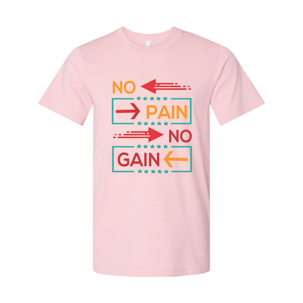 Unisex No Pain No Gain Graphic T Shirt White Short Sleeve Workout Tee For Fitness Enthusiasts
