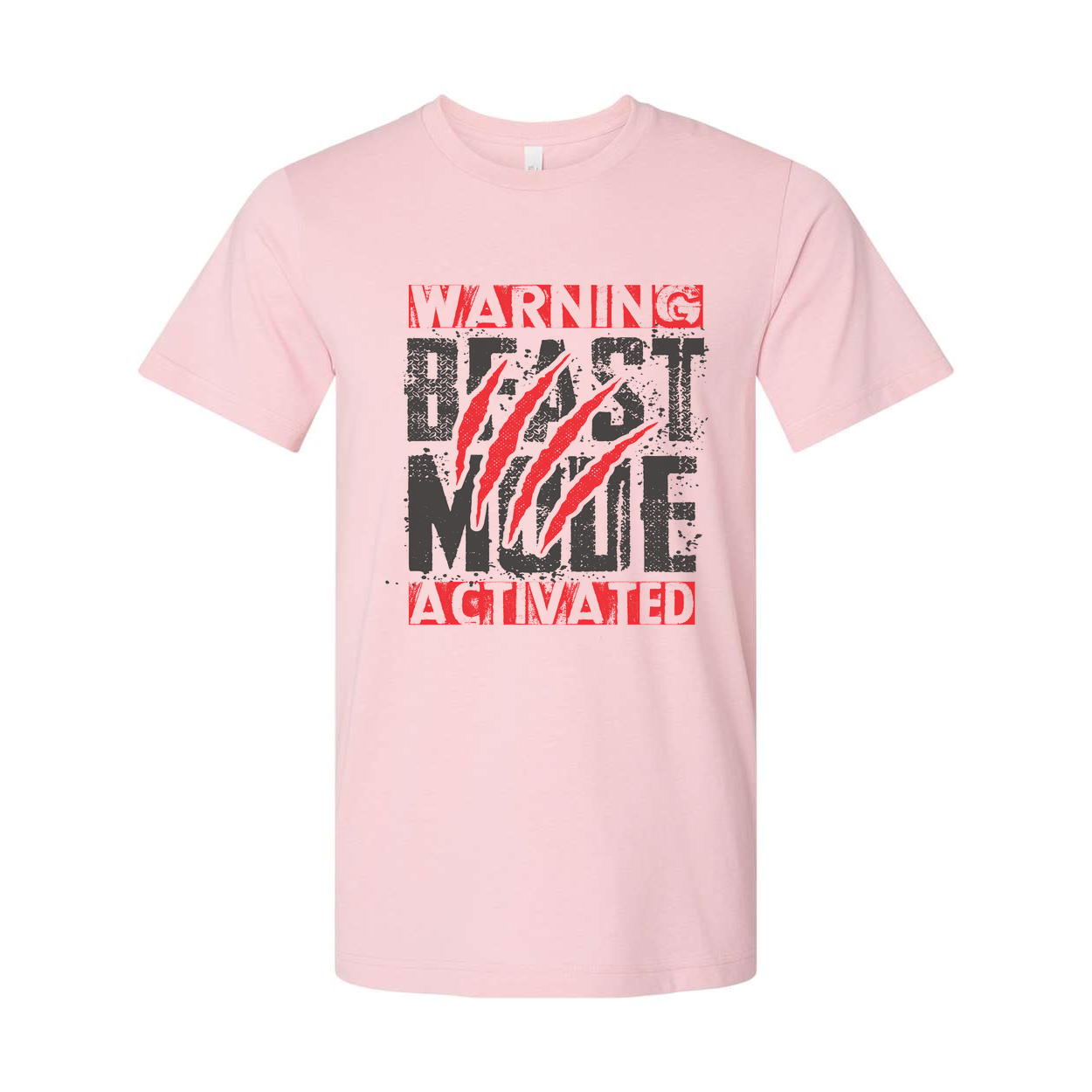Warning Beast Mode Activated Unisex Graphic T Shirt Short Sleeve Cotton Tee For Men Women