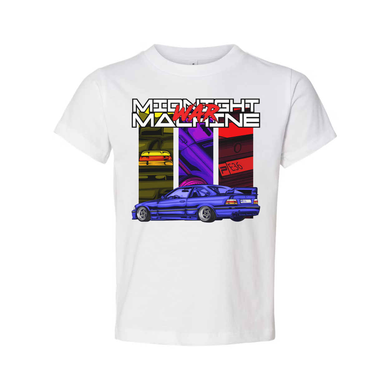 BMW 3 Series Unisex Graphic T Shirt With Blue Car Artwork And Street Racing Design