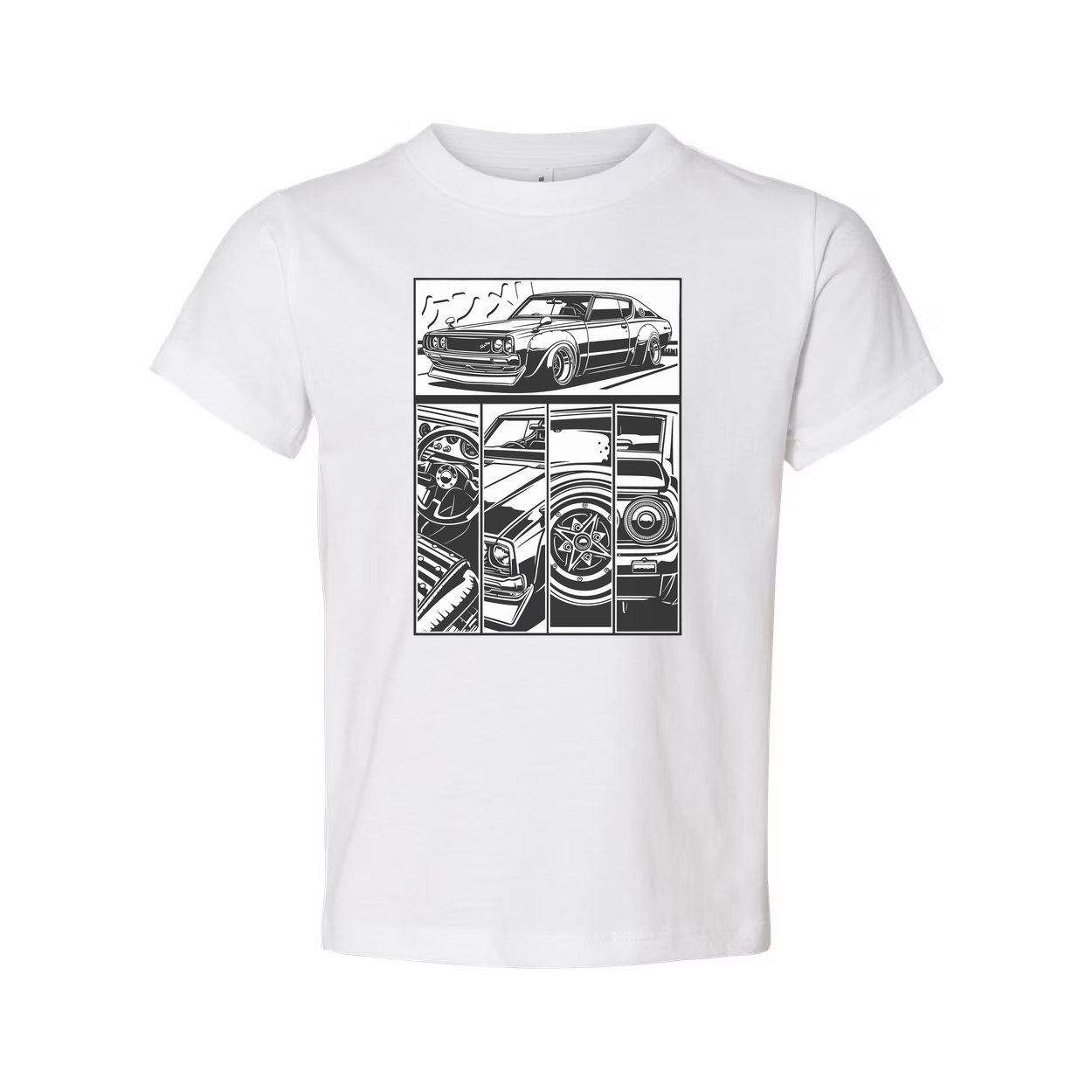 Datsun 240Z Comic Style Car Graphic T Shirt for Unisex Auto Enthusiasts and Car Lovers