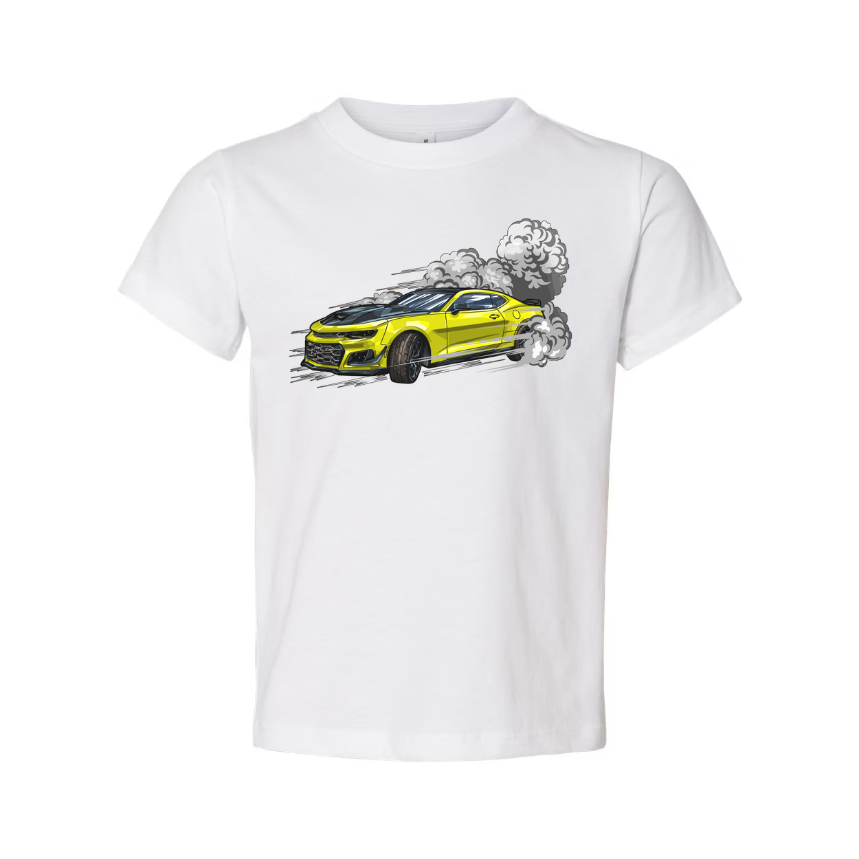 Chevrolet Camaro ZL1 Unisex Graphic T Shirt With Yellow Muscle Car Illustration