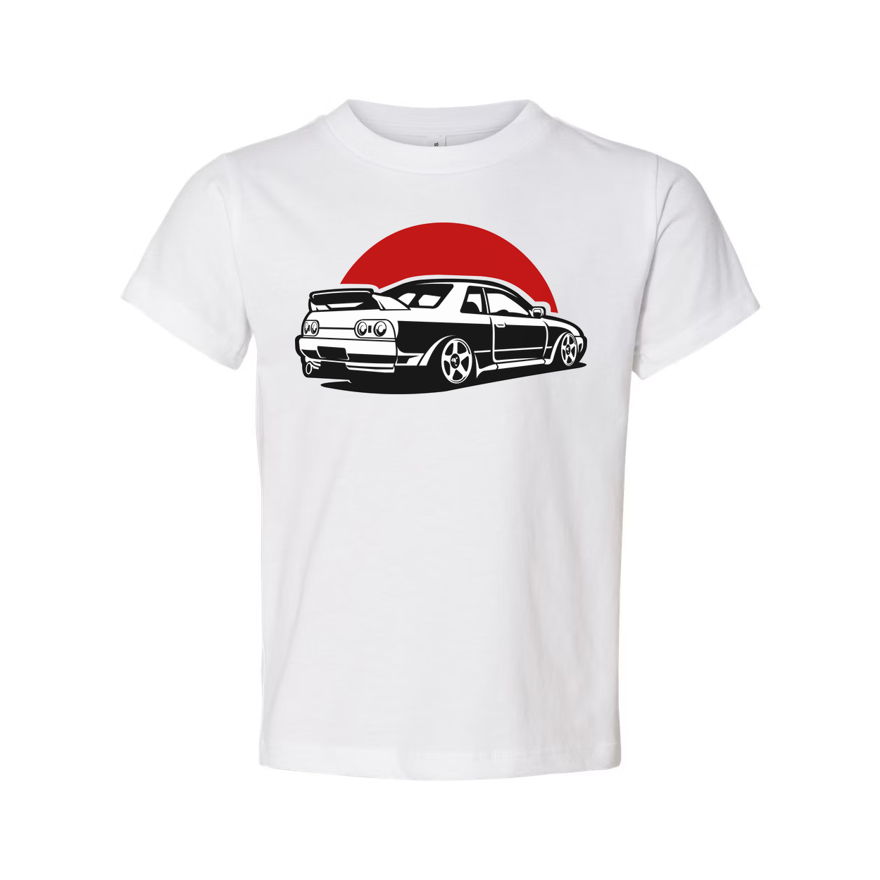 Nissan Skyline GTR R32 Graphic T Shirt For Car Enthusiasts With Bold Black Illustration On White