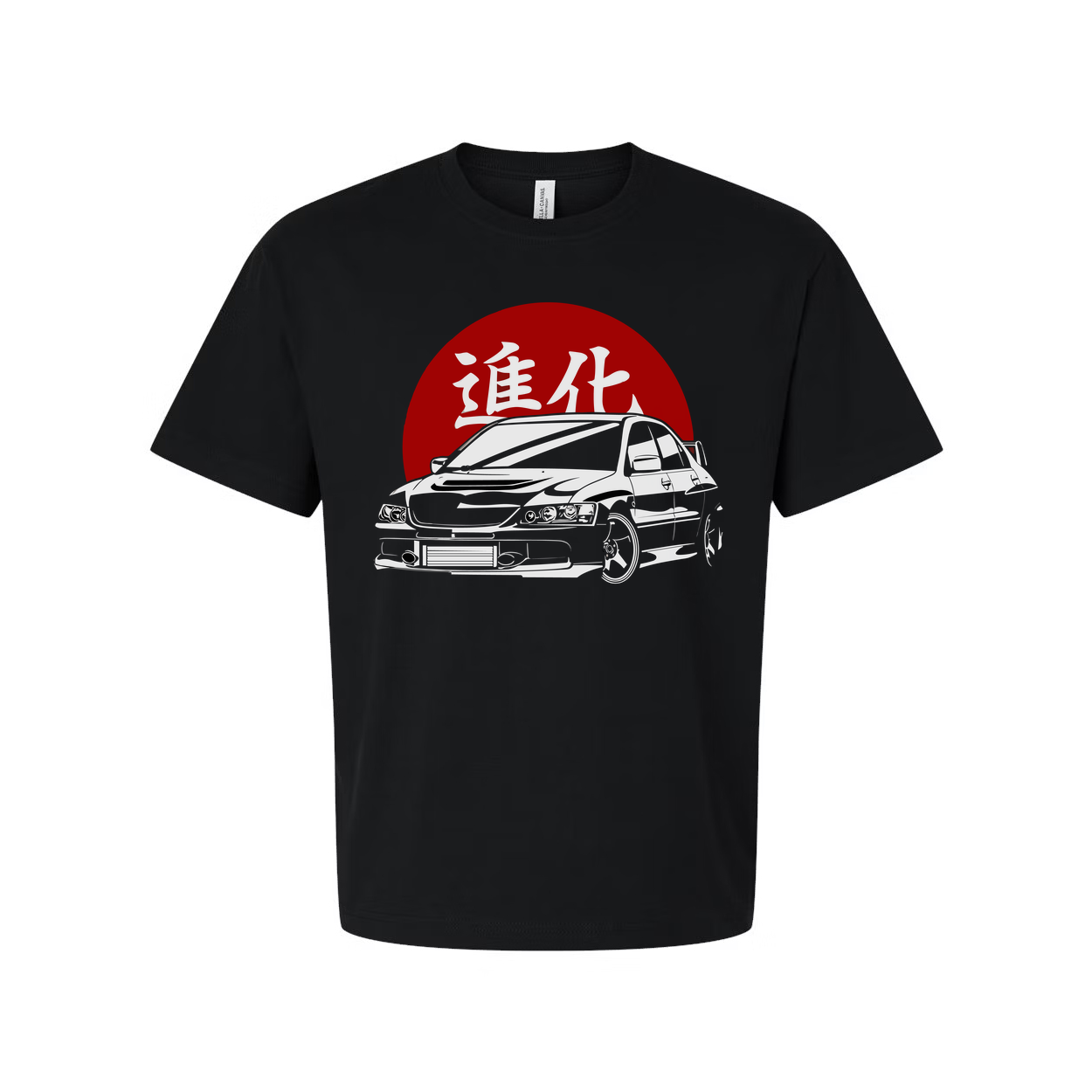 Mitsubishi Evo 8 Unisex T Shirt With Evolution Kanji Red Circle Car Graphic Bold Streetwear Style