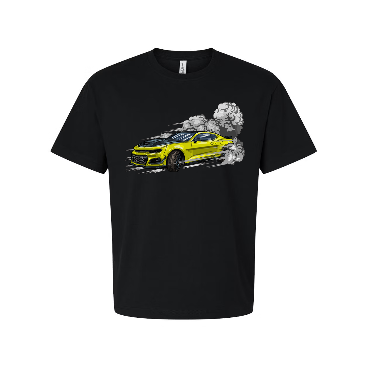 Chevrolet Camaro ZL1 Unisex Graphic T Shirt With Yellow Muscle Car Illustration