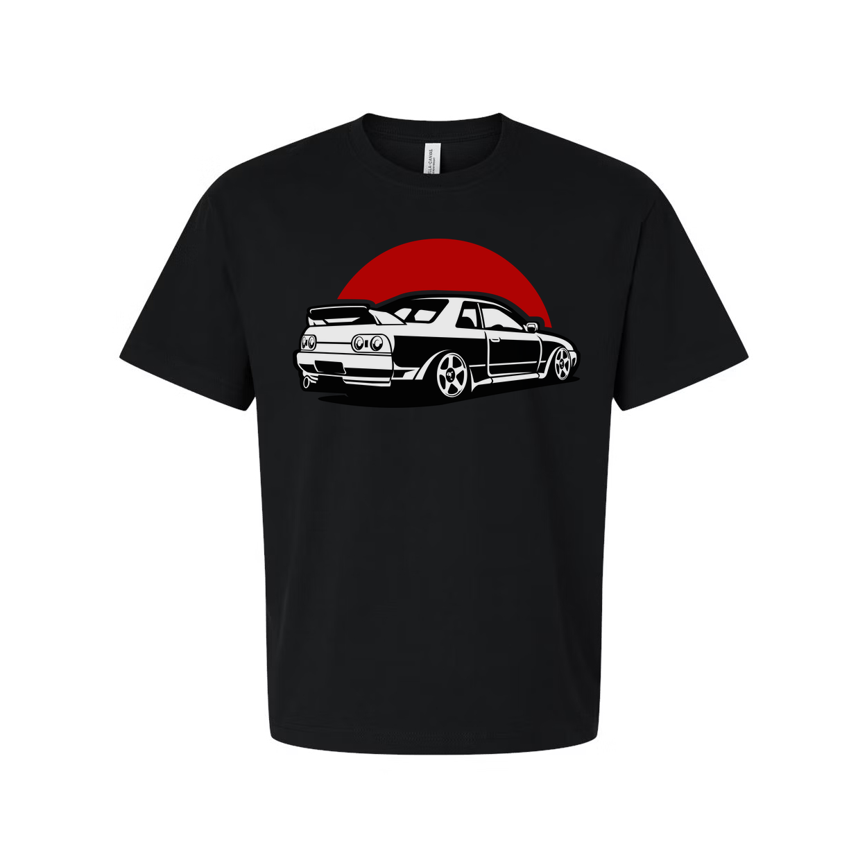 Nissan Skyline GTR R32 Graphic T Shirt For Car Enthusiasts With Bold Black Illustration On White