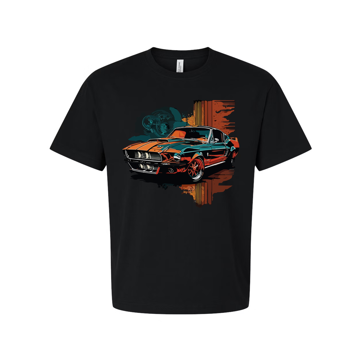 Vintage 1960s Ford Mustang Shelby GT500 Graphic Unisex T Shirt With Classic Car Artwork