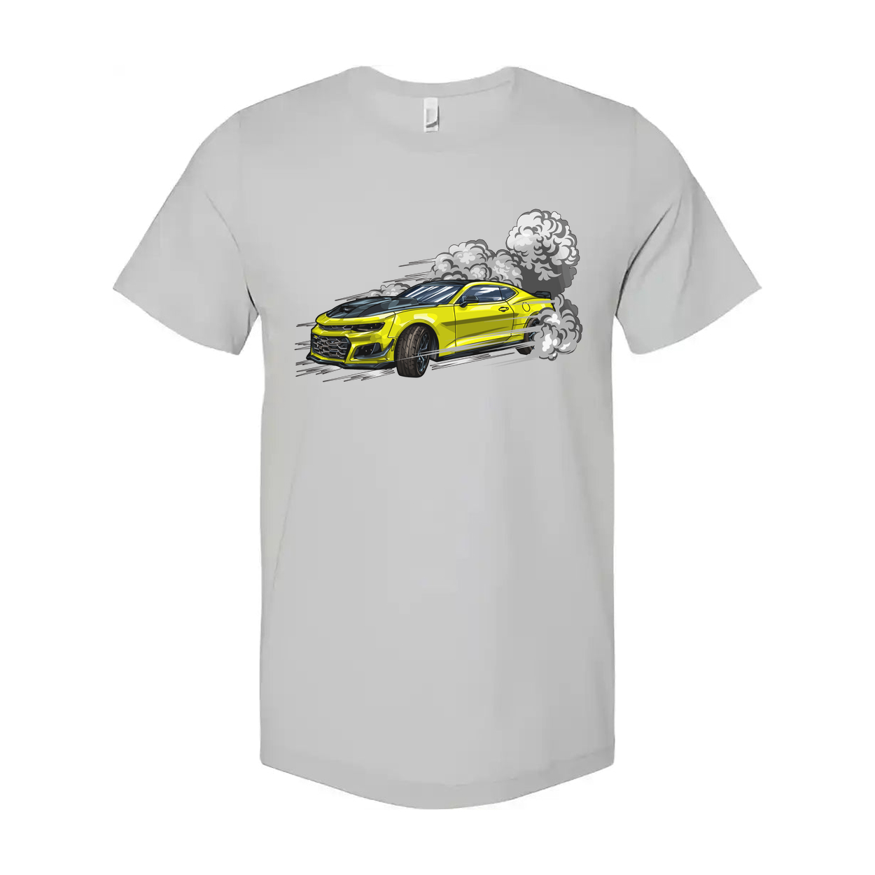 Chevrolet Camaro ZL1 Unisex Graphic T Shirt With Yellow Muscle Car Illustration