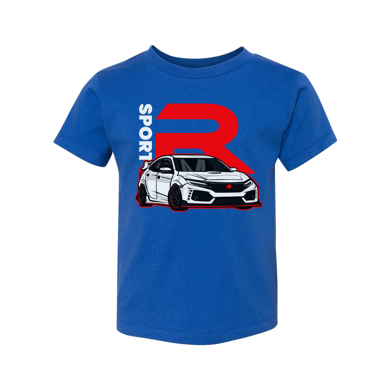 Honda Civic Type R Graphic Unisex T Shirt With Red R Emblem And Car Artwork Illustration
