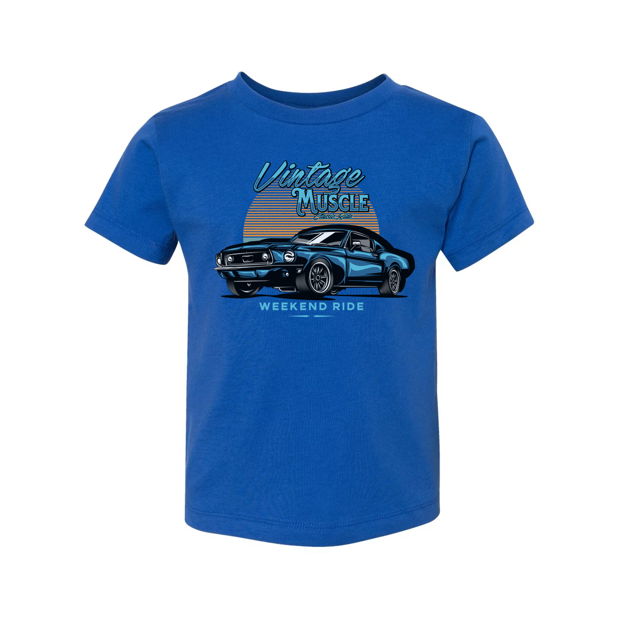 1960s Ford Mustang Vintage Muscle Graphic Tee Unisex Casual Short Sleeve Shirt Retro Sunset