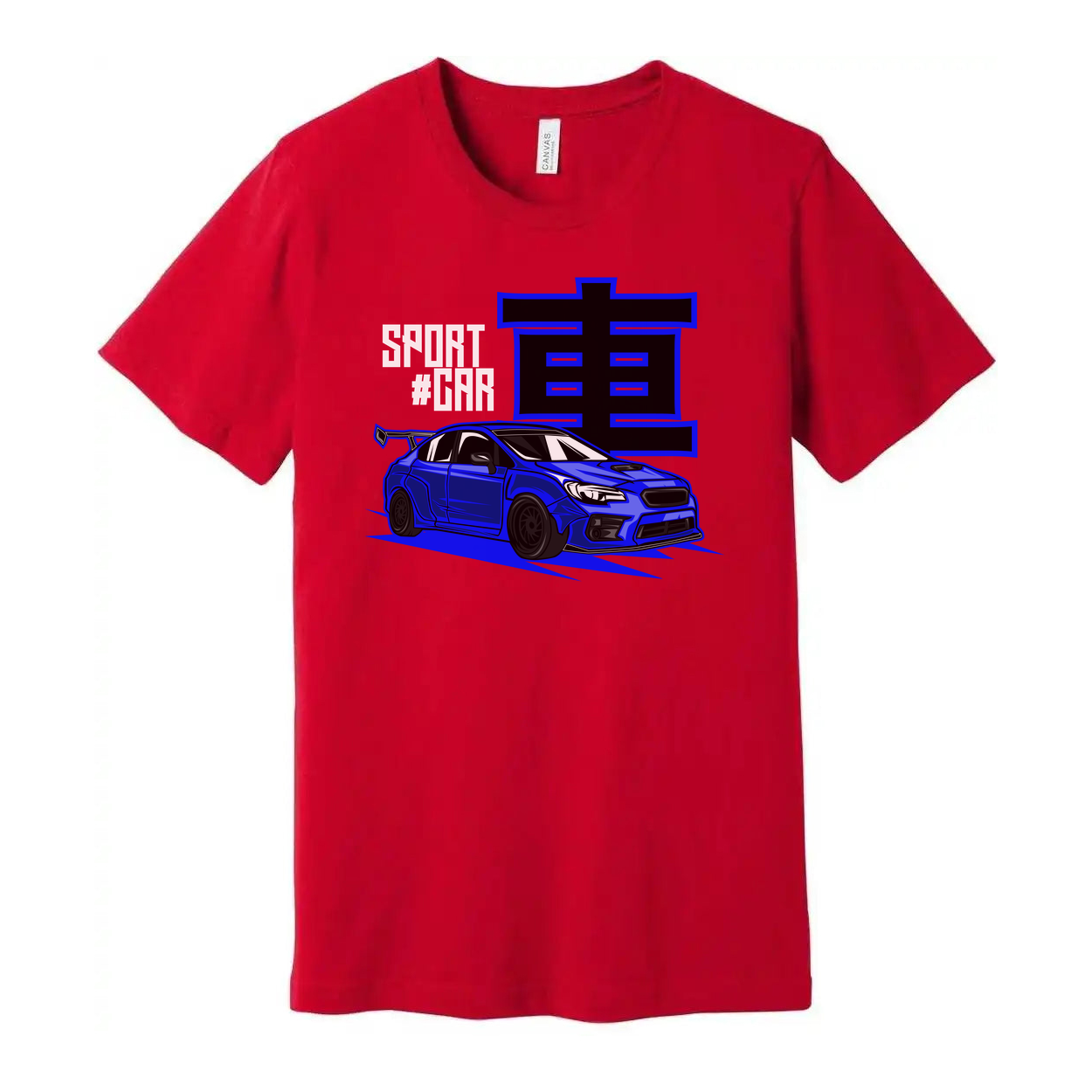 Blue Subaru WRX STI Sports Car Graphic T Shirt For Men Women Unisex Short Sleeve