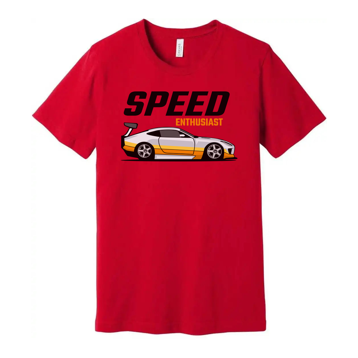 Unisex Jaguar F Type T Shirt With Speed Enthusiast Car Graphic Illustration On Front