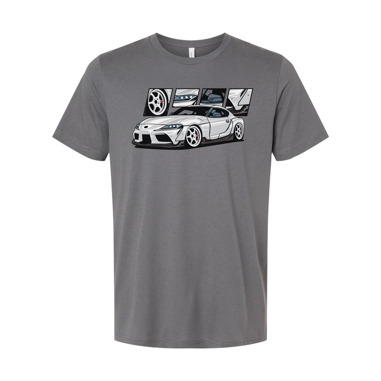 Toyota GR Supra A90 Unisex Graphic T Shirt With Detailed Car Artwork And Wheel Design