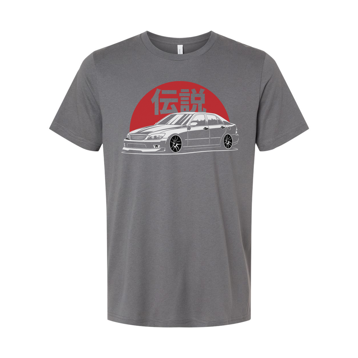 Lexus IS200 Unisex Car Graphic T Shirt Featuring White Silhouette Red Sun Japanese Legend Design