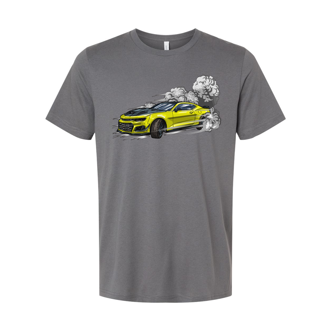 Chevrolet Camaro ZL1 Unisex Graphic T Shirt With Yellow Muscle Car Illustration