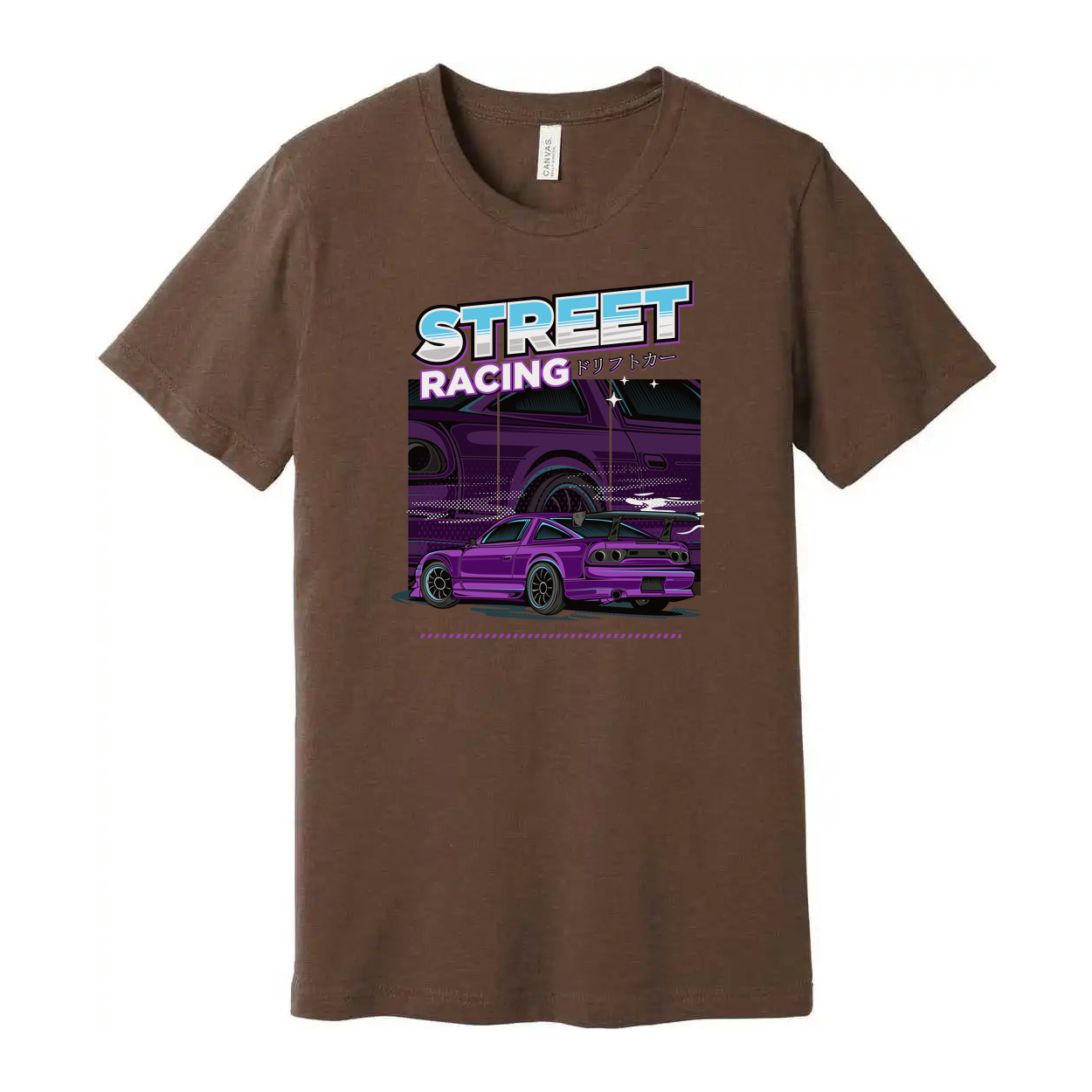 Purple Nissan 240SX Street Racing Graphic T Shirt Unisex Car Enthusiast Apparel Collection