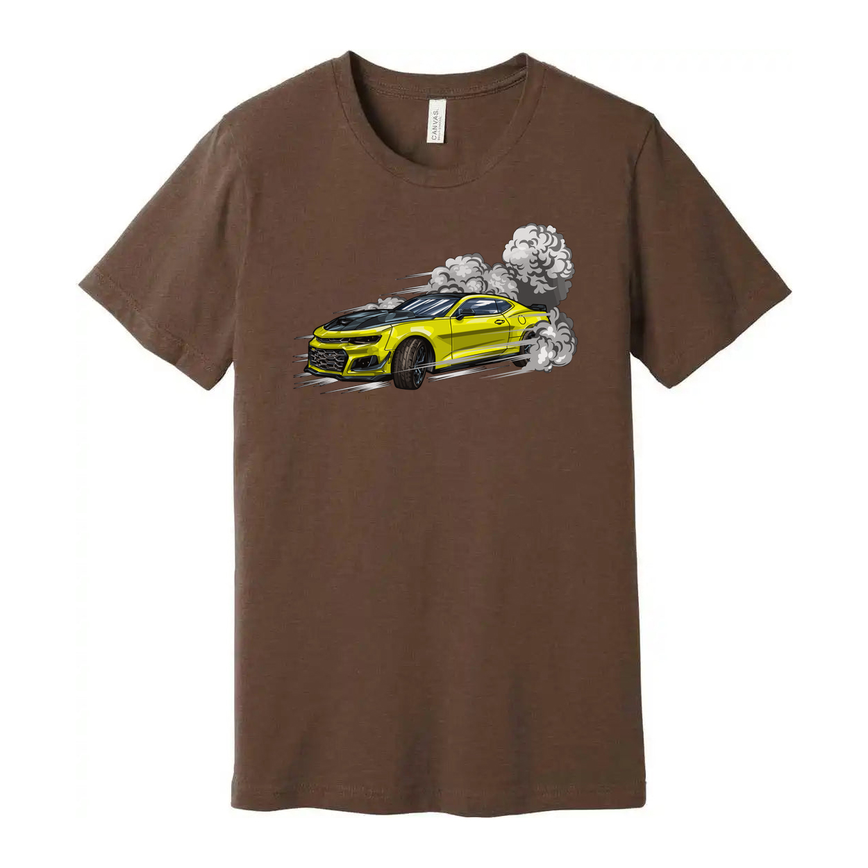 Chevrolet Camaro ZL1 Unisex Graphic T Shirt With Yellow Muscle Car Illustration