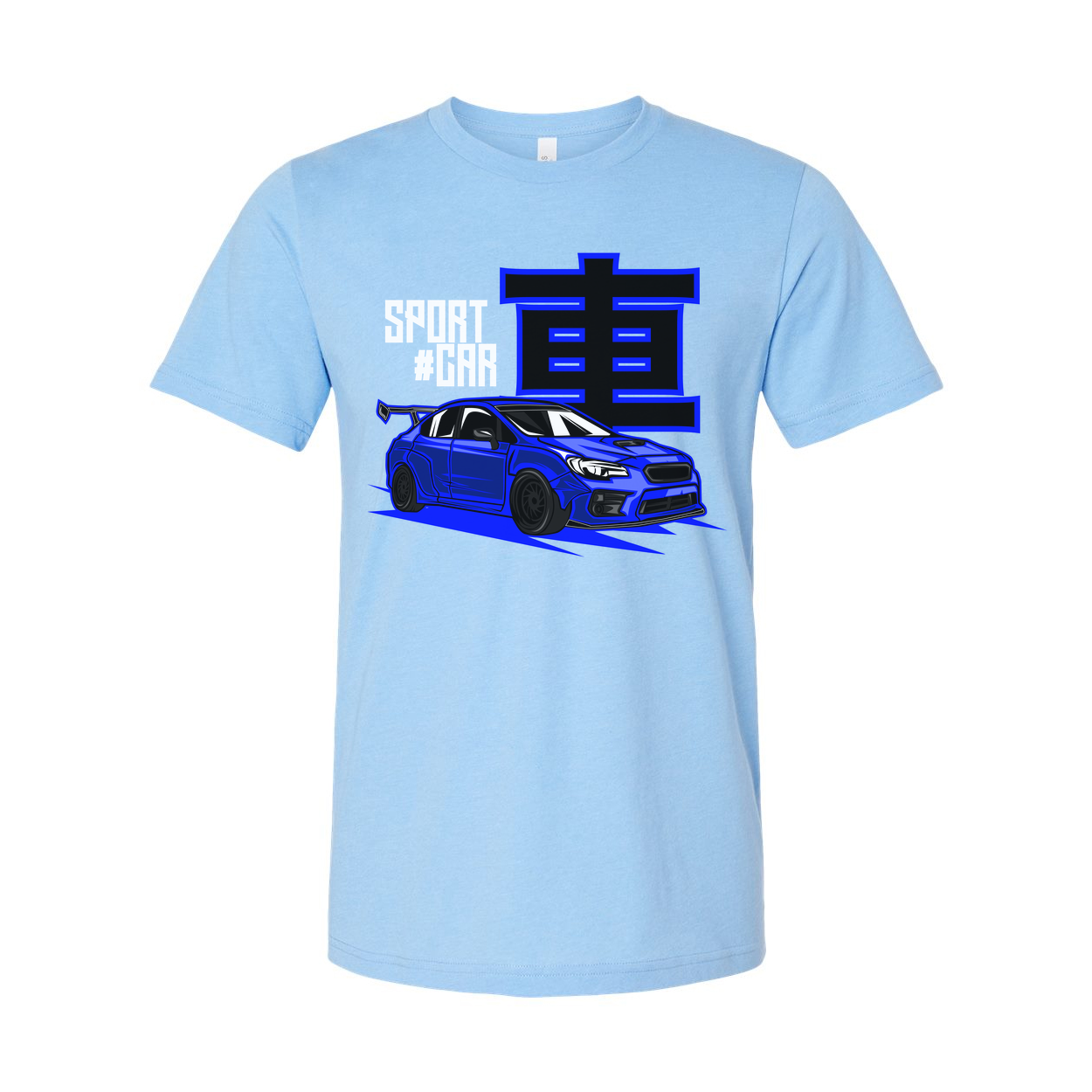 Blue Subaru WRX STI Sports Car Graphic T Shirt For Men Women Unisex Short Sleeve