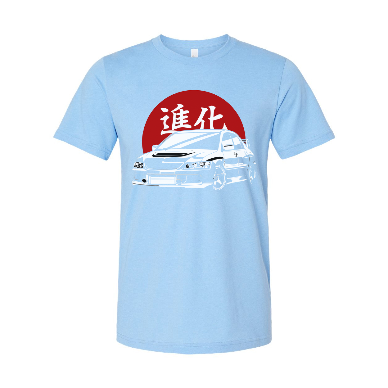 Mitsubishi Evo 8 Unisex T Shirt With Evolution Kanji Red Circle Car Graphic Bold Streetwear Style