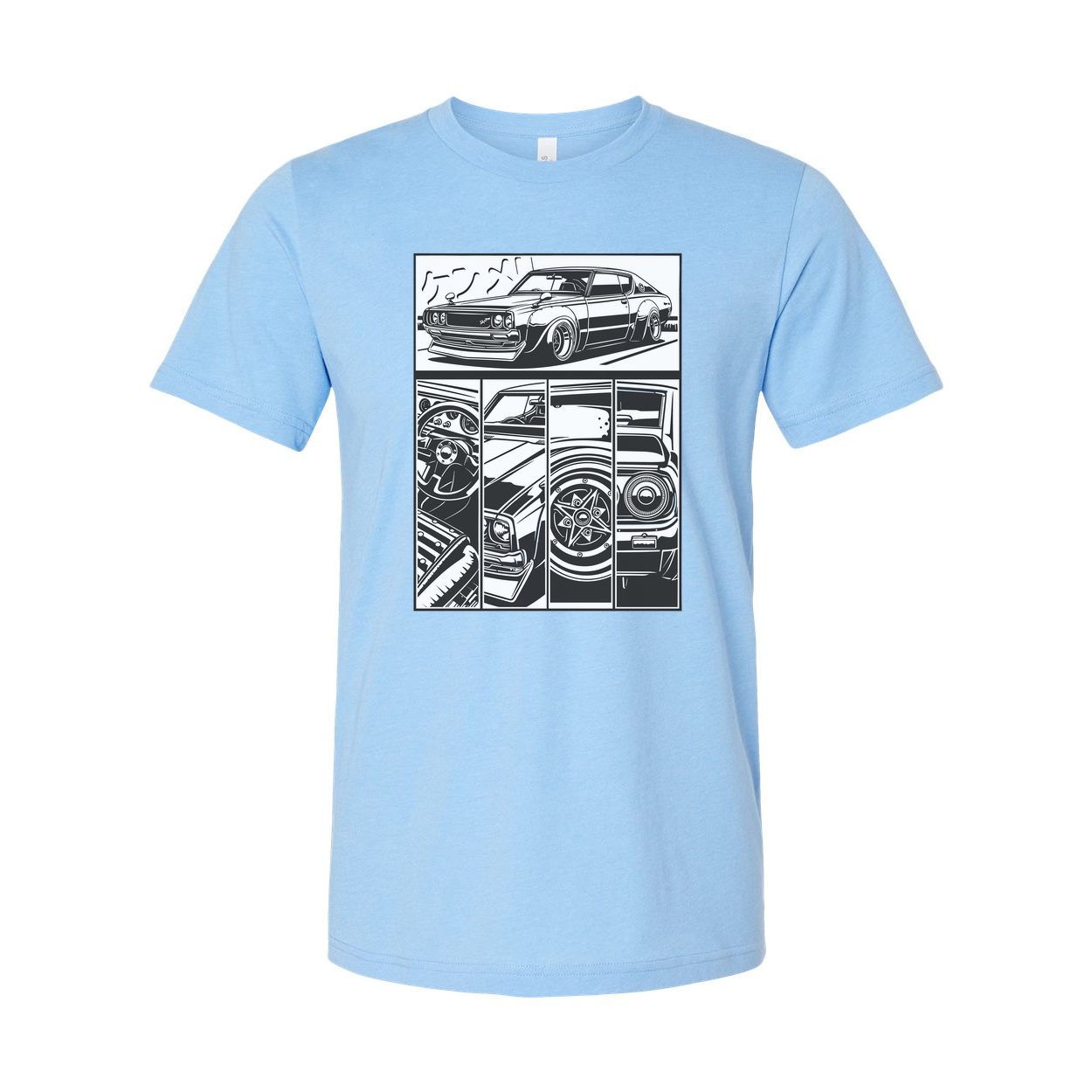 Datsun 240Z Comic Style Car Graphic T Shirt for Unisex Auto Enthusiasts and Car Lovers