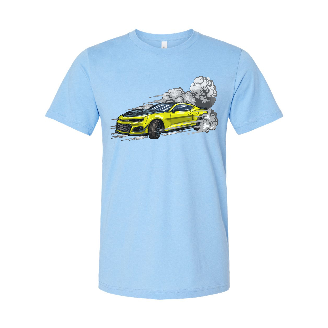 Chevrolet Camaro ZL1 Unisex Graphic T Shirt With Yellow Muscle Car Illustration