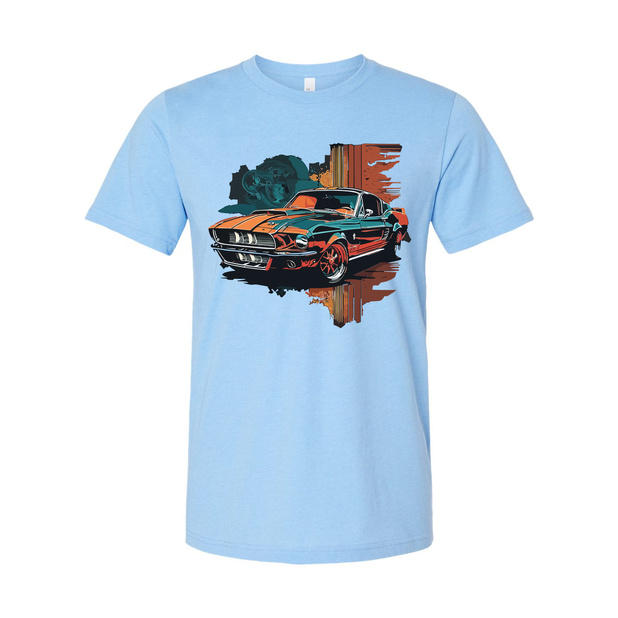 Vintage 1960s Ford Mustang Shelby GT500 Graphic Unisex T Shirt With Classic Car Artwork