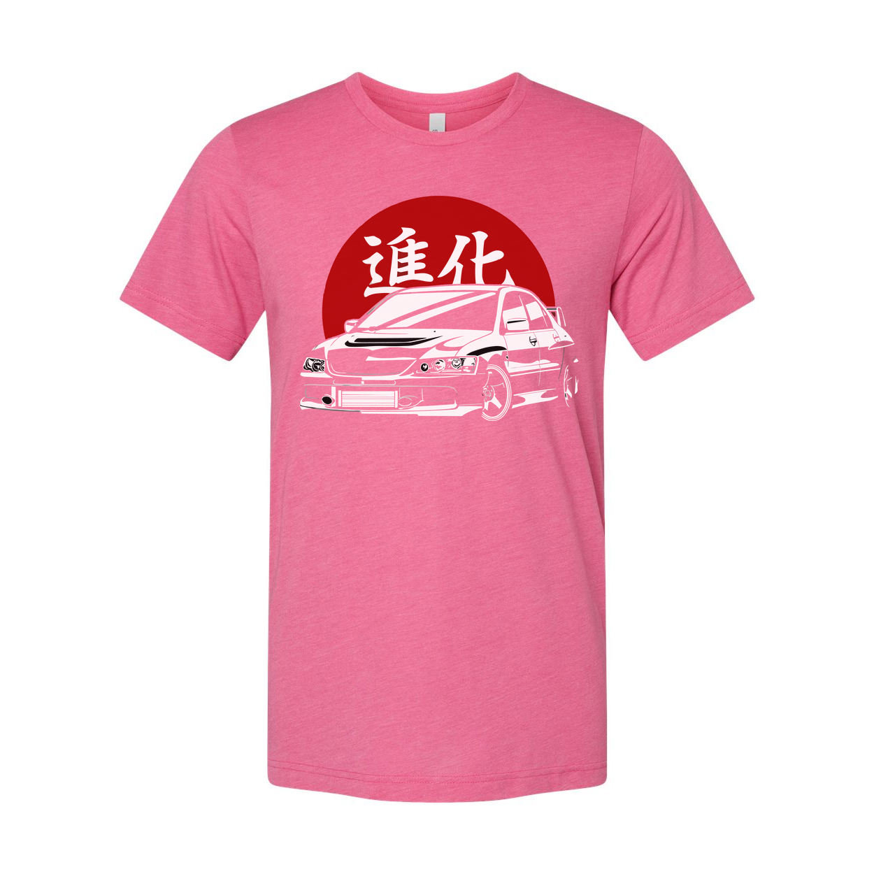 Mitsubishi Evo 8 Unisex T Shirt With Evolution Kanji Red Circle Car Graphic Bold Streetwear Style