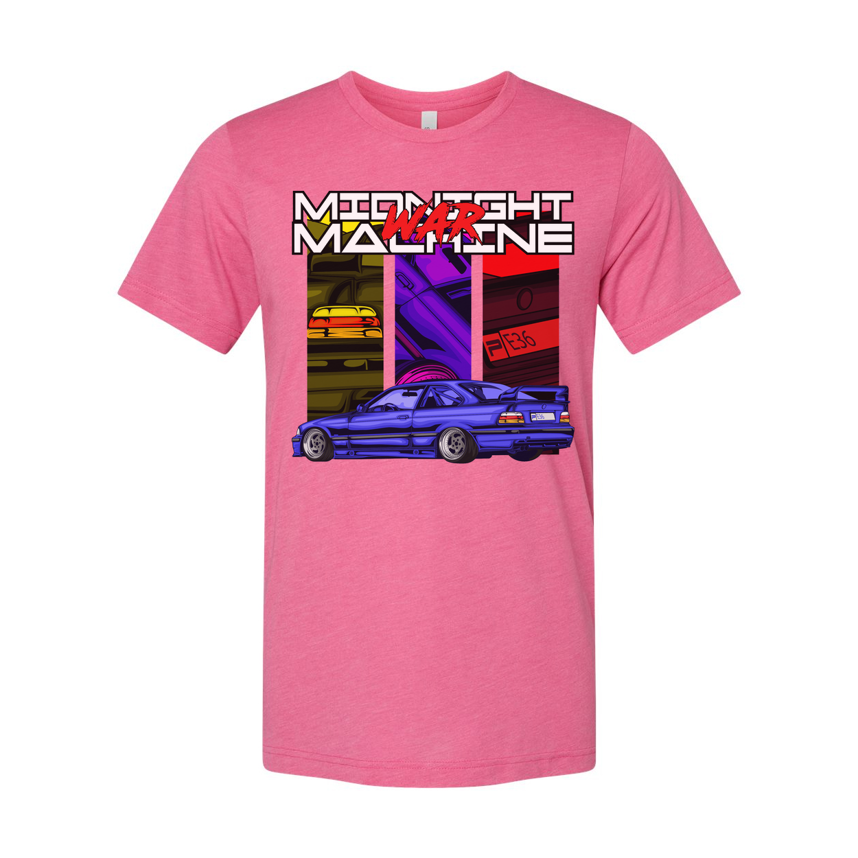 BMW 3 Series Unisex Graphic T Shirt With Blue Car Artwork And Street Racing Design