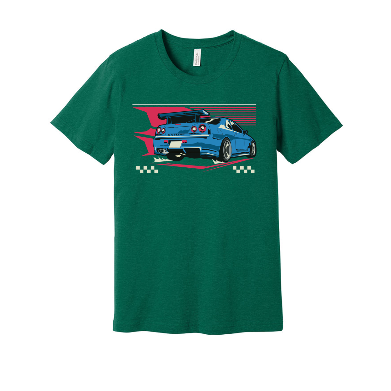 R34 Nissan Skyline GT R Graphic Unisex T Shirt Car Enthusiast Tee With Retro Design