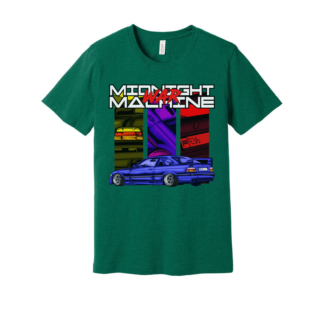 BMW 3 Series Unisex Graphic T Shirt With Blue Car Artwork And Street Racing Design