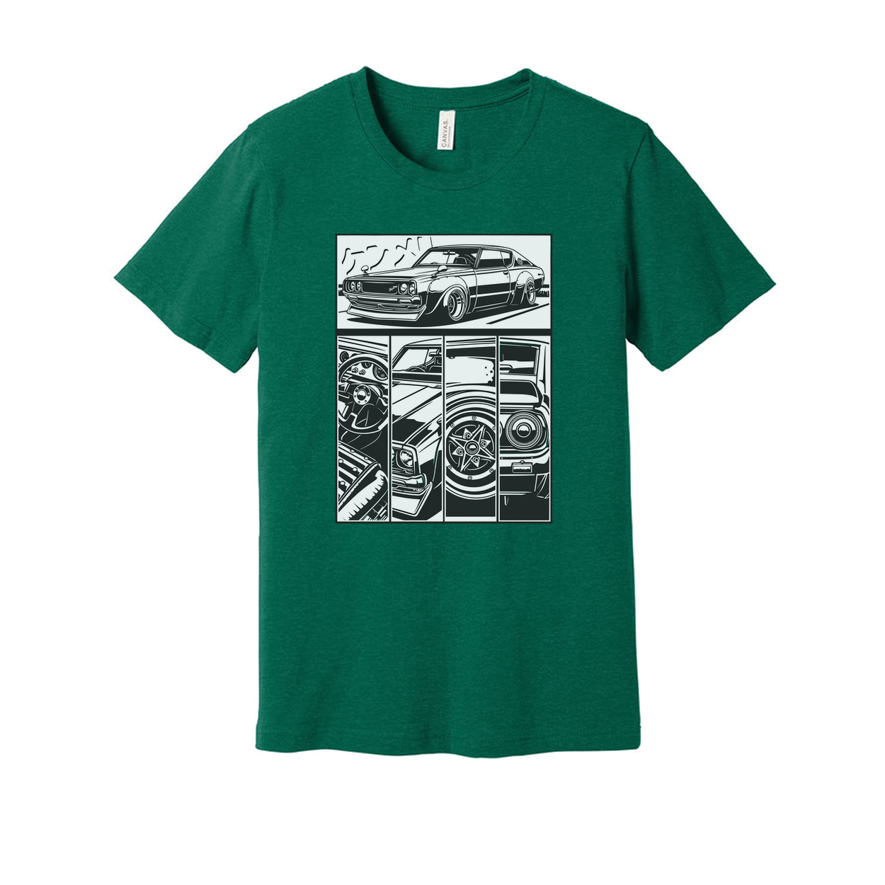 Datsun 240Z Comic Style Car Graphic T Shirt for Unisex Auto Enthusiasts and Car Lovers