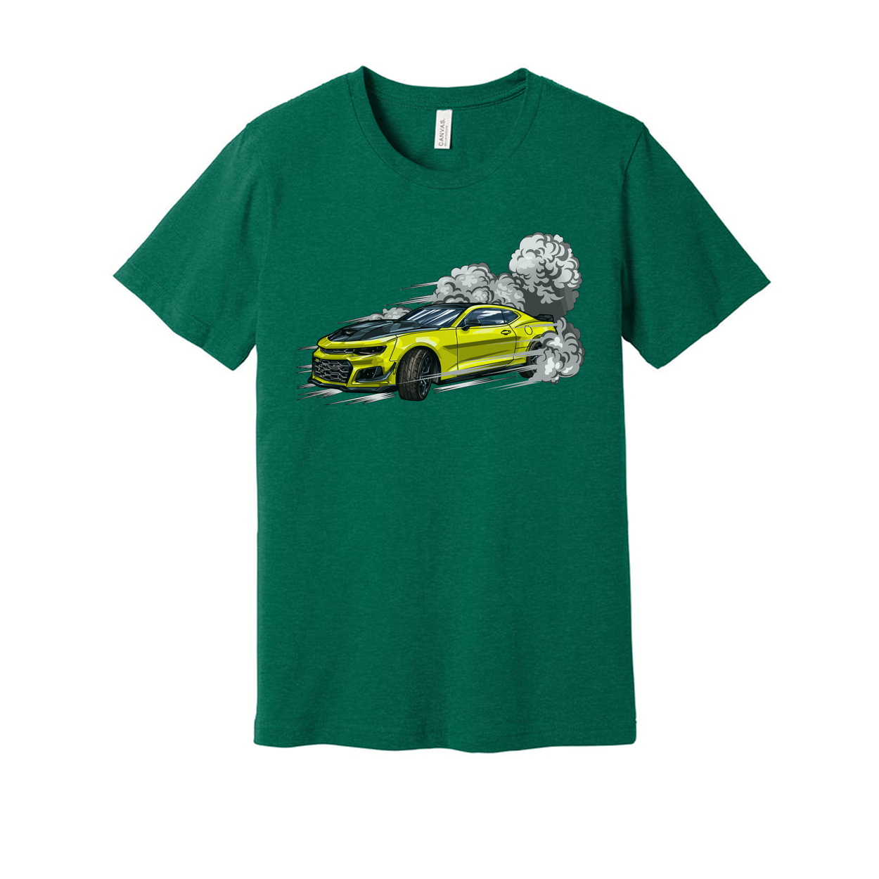 Chevrolet Camaro ZL1 Unisex Graphic T Shirt With Yellow Muscle Car Illustration