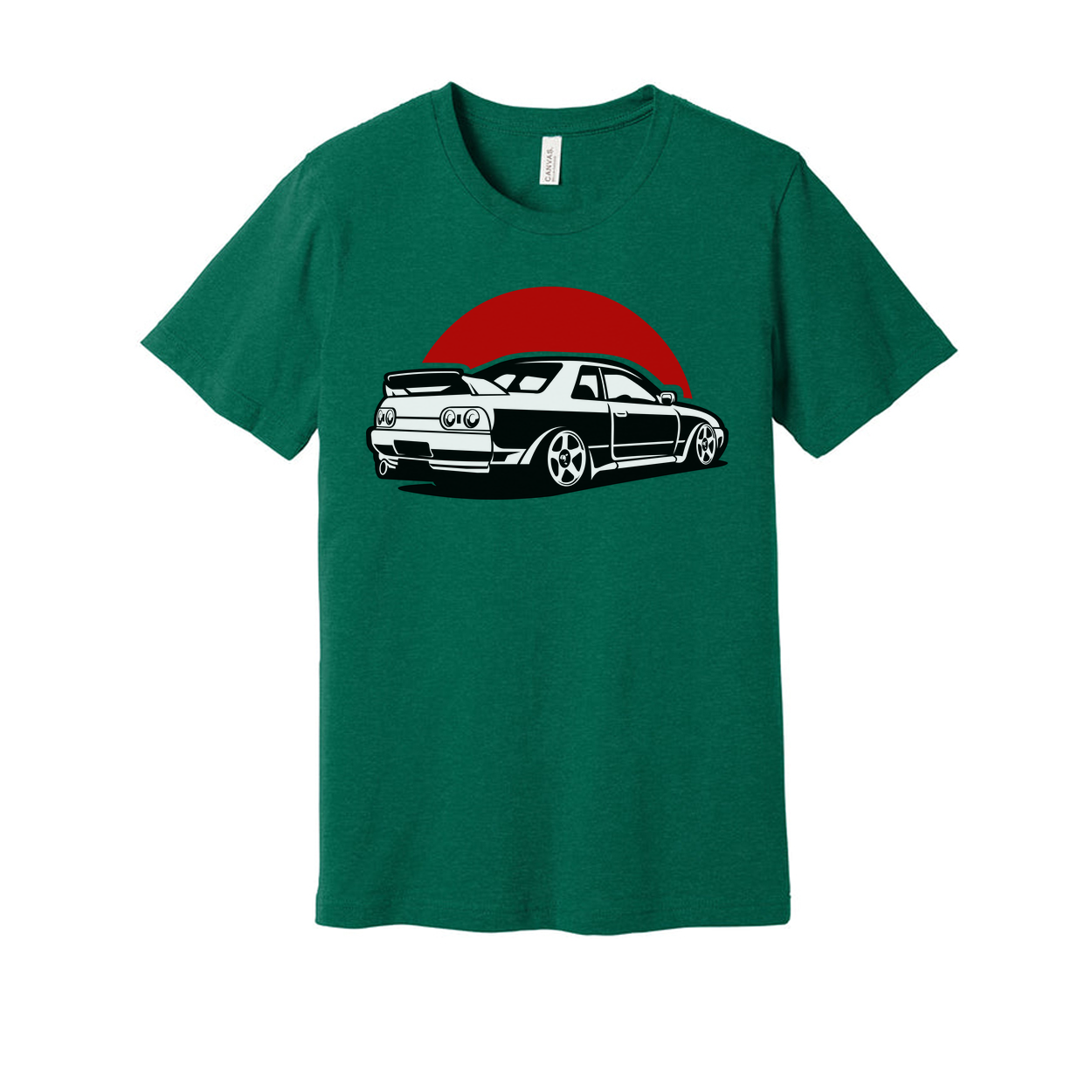 Nissan Skyline GTR R32 Graphic T Shirt For Car Enthusiasts With Bold Black Illustration On White