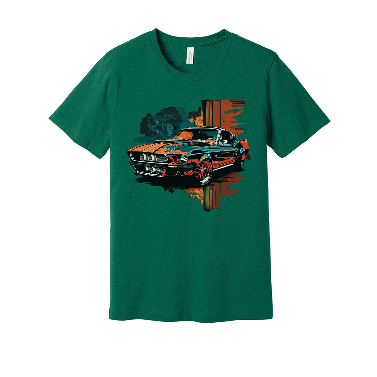 Vintage 1960s Ford Mustang Shelby GT500 Graphic Unisex T Shirt With Classic Car Artwork