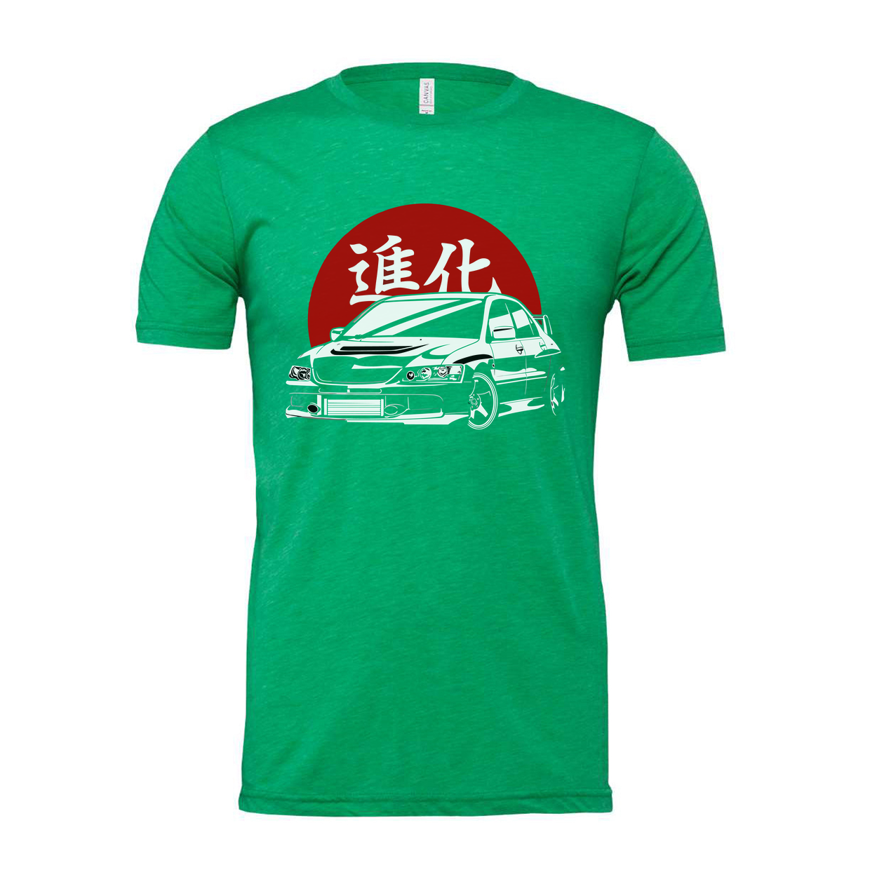 Mitsubishi Evo 8 Unisex T Shirt With Evolution Kanji Red Circle Car Graphic Bold Streetwear Style