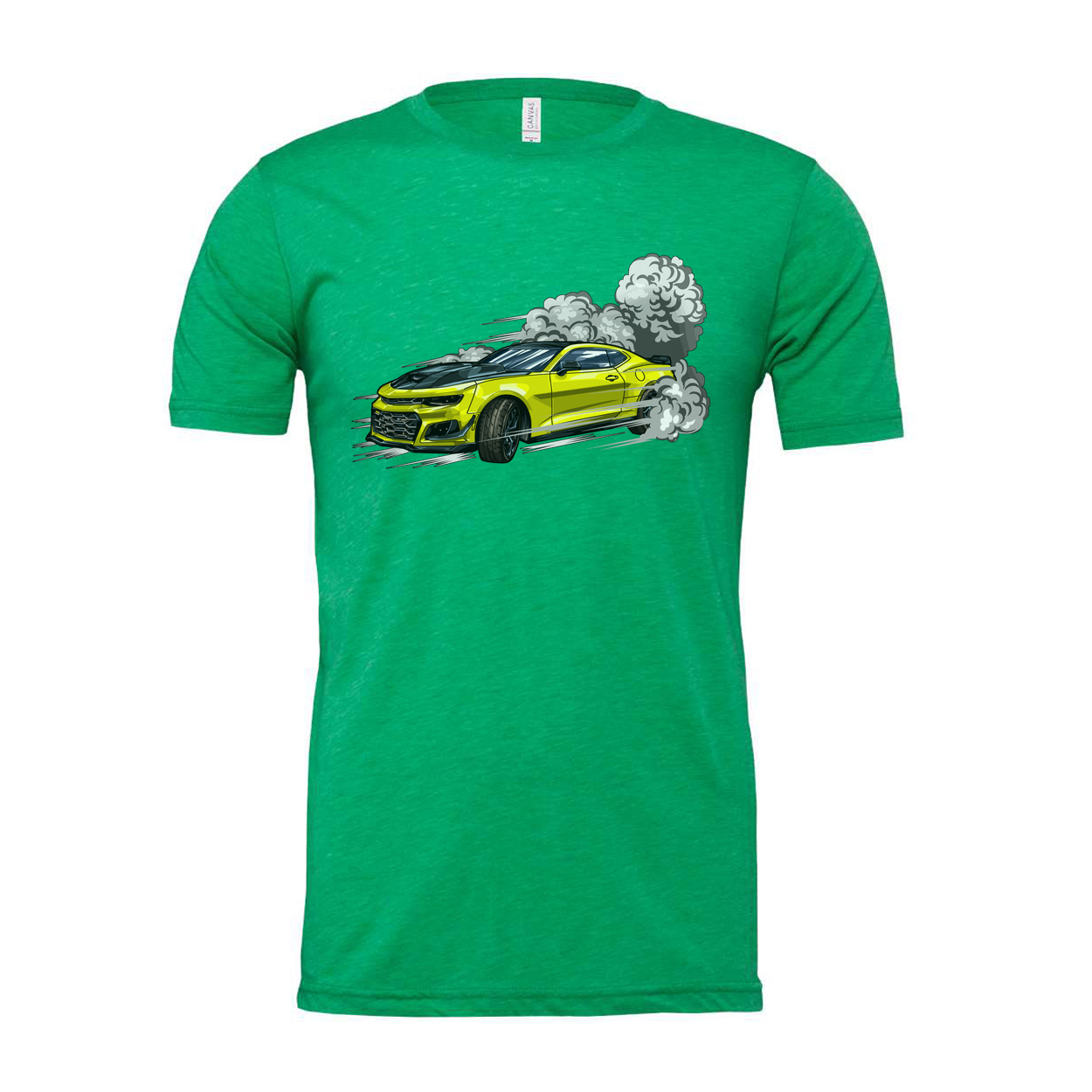 Chevrolet Camaro ZL1 Unisex Graphic T Shirt With Yellow Muscle Car Illustration