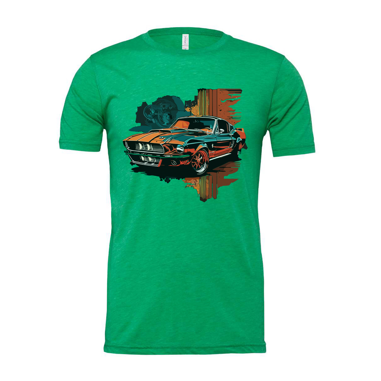 Vintage 1960s Ford Mustang Shelby GT500 Graphic Unisex T Shirt With Classic Car Artwork