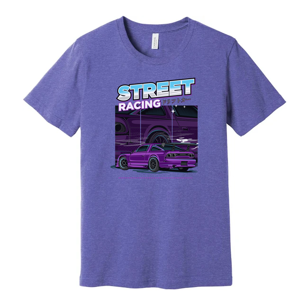Purple Nissan 240SX Street Racing Graphic T Shirt Unisex Car Enthusiast Apparel Collection