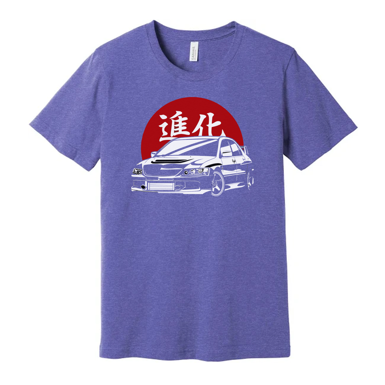Mitsubishi Evo 8 Unisex T Shirt With Evolution Kanji Red Circle Car Graphic Bold Streetwear Style